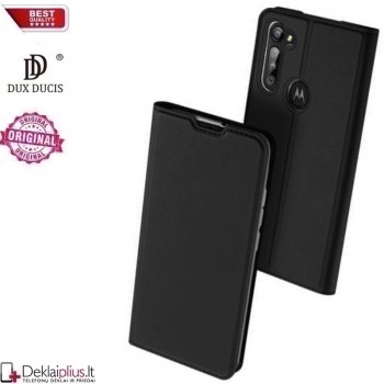 Dux Ducis dirbtinės odos atverčiamas dėklas - juodas (Motorola Moto G8 Power Lite) Dux Ducis dirbtinės odos atverčiamas dėklas - juodas (Motorola Moto G8 Power Lite)